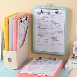 Fichier A4 Presse-papiers en plastique avec boîte de fichier Case Document Dossiers de fichiers Plibin de presse-papiers avec stockage pour papeterie infirmière papinerie