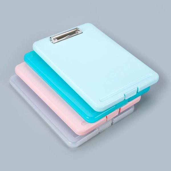 Archivo Multifuncional Carpeta de plástico de 2in1 A4 Escribir Pad Documento Caja de almacenamiento Totador de tableta PP PP con un fuerte clip de metal