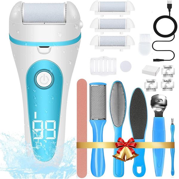 Fichiers électriques de fichier de pied broyeur mort cachée sèche calonneuse relève rechargeable des pieds de pédicure outils de soins des pieds outils pour le dur craquelé durs