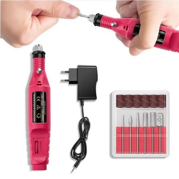 Limes puissance professionnelle électrique manucure Machine stylo pédicure lime à ongles outils à ongles 6 bits perceuse à ongles Machine2903