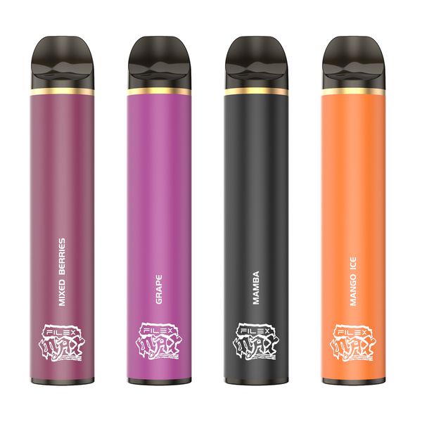 QST Filex Max Vapes jetables 5000 Puff Cigarette électronique rechargeable Capacité de 12 ml Dispositif de dosettes préremplies Kit de batterie rechargeable de 650 mAh Bang XXL 17 saveurs