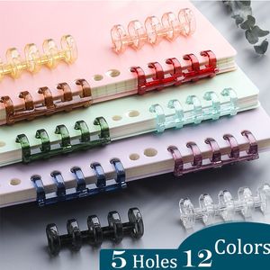 Filing Supplies 10 pieces of 5hole pine leaf binding ring notebook spiral buckle clip DIY school supplies stationery 230410