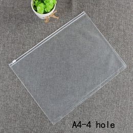 Filing Supplies 10st A4 4-gat B5 9-gat Zip Lock Transparant PVC Looseleaf Opslag Document Rits Zak Producten Doorzichtig Hersluitbaar Conc 231219