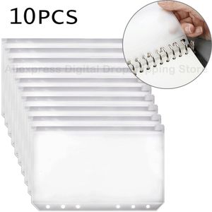 Fournitures de classement 510PCS Pratique Transparent PVC A5 A6 A7 Budget Binder Pockets Zipper Folder Bags pour 6Ring Notebook Files Reports 221128