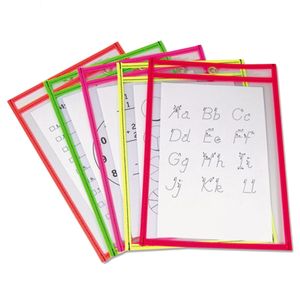 Fournitures de classement 5PCS Pochettes réutilisables en PVC transparent 3PCS Stylos pour l'organisation de la classe de bureau Enseignement Couleur aléatoire 230803