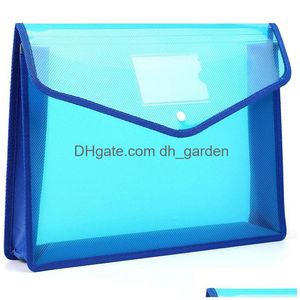 Het indienen van benodigdheden A4 Plastic bestand Wallet Envelop Uitvoerende bestanden Map Documentorganisator Pocket Waterdichte accordeon Accoreven Pouch Dhgarden DHJWH