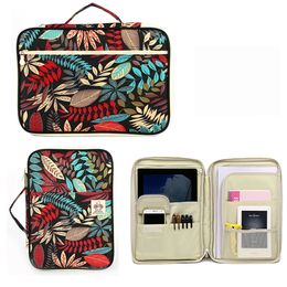 Fournitures de classement Dossier A4 Document Organisateur Sac Grande Armoire pour Ipad Cas Bureau Zipper Papiers Produit Fichario Titulaire Padfolio Papeterie 231219