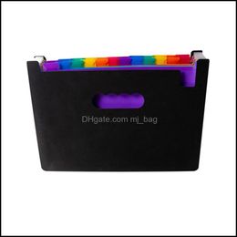 Indienen Supplies Products Office School Business Industrial 24 Pockets Uitbreiding van bestandsmappen draagbare accordeon A4 uitbreidbare organisator la