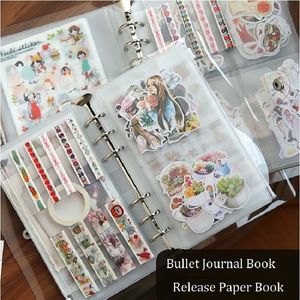 Fournitures de classement Transparent Binder Pouch Bags Journal Book Inner Pocket for Planner Diary Ticket Storage Organizer 230706