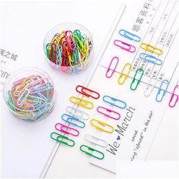 Archiveringsbenodigdheden Groothandel Colorf Paperclips 28Mm 3M Duurzaam en roestvrij gecoat Klein medium Ideaal voor school Kantoor Mappen Bookmar Dhmze