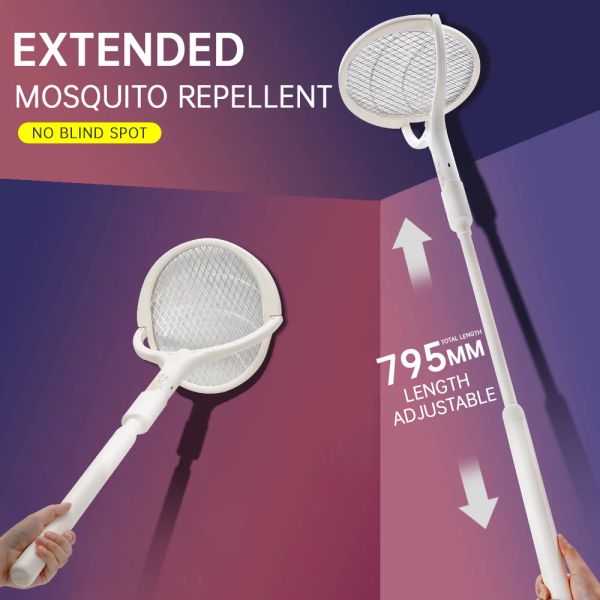 Película 3500v 2 en 1 lámpara eléctrica antimosquitos carga Usb repelente de mosquitos para el hogar ajustable matamoscas matamoscas