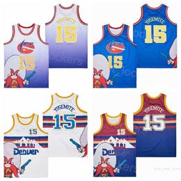 Film Basketball Moive 15 Maillots Yosemite Sam College Rétro Pur Coton Pour Les Amateurs De Sport HipHop University Pull Respirant Équipe De Retraite Bleu Violet Blanc Couture