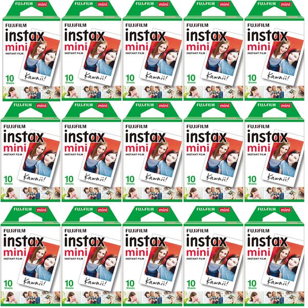 Cámaras de película 10-100 hojas Fujifilm instax mini 11 9 8 película borde blanco Película de 3 pulgadas de ancho para cámara instantánea mini 8 7s 25 50s 90 Po paper 221025