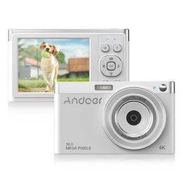 Film Cameras Andoer 4K Digital Camera Video Camcorder 50MP Auto Focus 16X Zoom Anti-shake Face Detact Built-in Flash with Batteries Carry Bag 230809