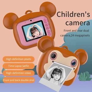 Film caméras enfants vidéo Po caméra numérique impression instantanée caméra jouets pour enfants filles instantanée Po caméra avec cadeau d'impression 231128