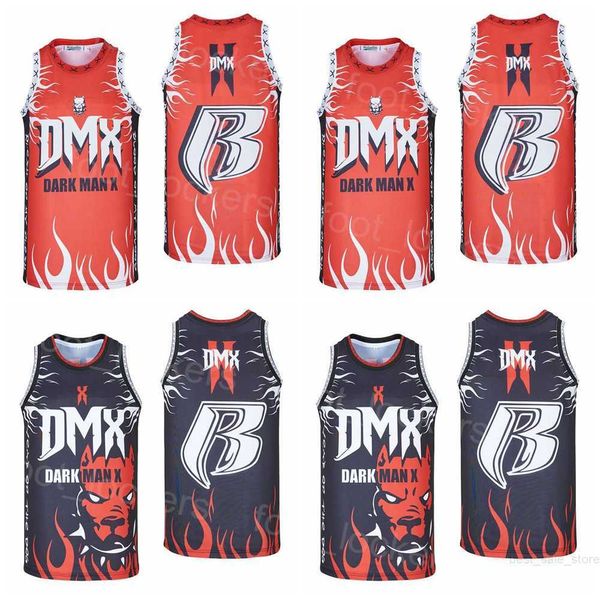 Film DMX Dark Man x Jerseys Movie Basketball Chair de mon sang de chair pour les fans de sport College Colleged Team Retro Pullover lycée