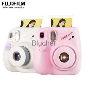 Film Fuji Instant Camera WhitePink Mini 7 Camera For Mini Photo Paper Autofocus Wristband For Girls Birthday New Year Holiday Gifts x0731