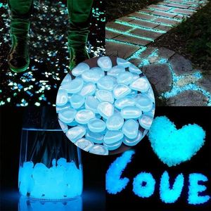 Film Glow Pebbles Glow Stones Rocks Glow in the Dark Walkways Stones Patio Lawn Fish Tank Pierres lumineuses artificielles Décor de jardin