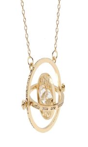 Film Gold Ploated Harry Jewelry Potter Time Turner Hourglass ketting3073718241148