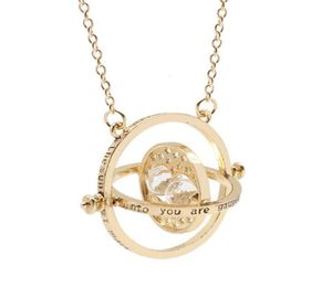 Película chapada en oro, joyería de Harry Potter, collar de reloj de arena Time Turner30733711786610