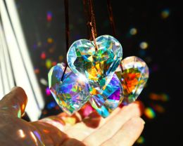 Film Hd 6 stks 50mm Kristal Hart Prisma Suncatcher Venster Zon Catchers Kristallen Hangende Decoraties Rainbow Maker Hanger