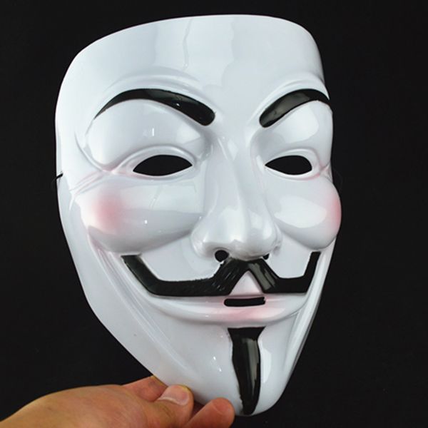 Film V masques de fête pour hommes nouveau Film anonyme Vendetta Guy Fawkes masque complet Halloween Cosplay masques mascarade