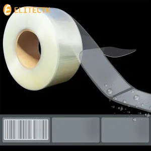 Films 1000 pièces étiquettes transparentes protectrices étiquettes imperméables pour protéger les codes à barres, les numéros et les livres dans le sceau, le bureau, le laboratoire, la bibliothèque