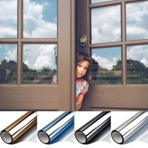 Films 2/3/5 meter eenrichtingsspiegel glasfolie privacy zonwering hittecontrole anti-uv-reflecterende zelfklevende raamtint voor thuis