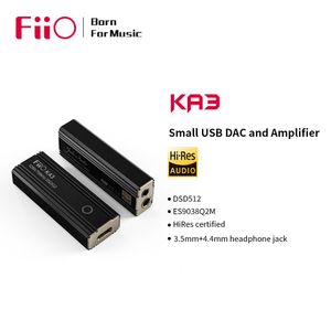 Films Fiio Jadeaudio KA3 Type C 3.5 / 4.4 Jack Ecoutphone, USB DAC AMP, DSD512 Câble audio pour Android iOS Windows10