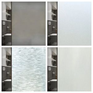 Films Grijs Matte Window Film Privacy Gebrandschilderde glasfilm Statische Cling Self Adhesive Film Frosted UV Protective Glass Vinyl voor thuis