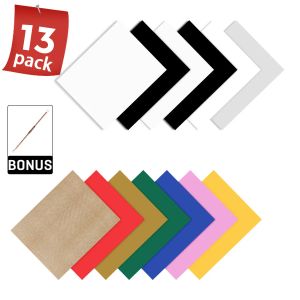 Films Htvront 13 Pack 12x10inch Multicolor PU PU Warmteoverdracht Vinylplaten IJzer op HTV voor Cricut Heat Press T -shirt textiel afdrukken