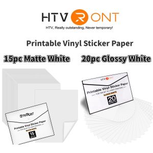 Films Htvront 15/20 Sheets 11x8.5in Mat Glossy Printable Vinyl Sticker Paper A4 Selfadhesive Copy Paper for Inkjet Laser Printer