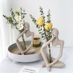 Films Sculptuur in Scandinavische stijl Moderne kunst Denker Standbeeld Hars Abstract Beeldje Interieur Kantoor Desktop Handgemaakte ambachten Decoratie