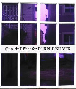 Films Film de fenêtre miroir violet argent, autocollants de teinte solaire d'isolation, réfléchissant UV, confidentialité unidirectionnelle, film de protection pour le verre