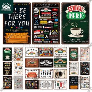 Films Putuo Decor Vrienden Tv Show Metalen Bord Vintage Plaque Tin Poster voor Koffie Bar Woonkamer Home Decoratie Man Cave Muur Decor