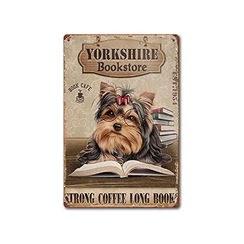 Films Yorkshire Terrier Lover Gift Coffee Company Wall Art Badkamer Thuiskantoor Boerderij Keuken Decoratie Retro Metalen Tin Bord