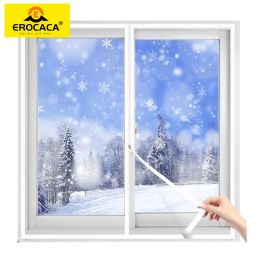 Films Zipper Ouverture de fenêtre Film d'isolation de chaleur Indoor Selfadhesive chaud à vent pour la sauvegarde en verre doux de sauvegarde de l'énergie