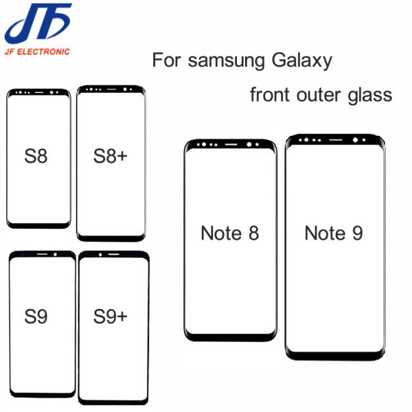 Filtres 10pcs Lentilles de verre extérieur avant pour Samsung Galaxy S9 S8 S10 Plus S10E Panneau d'écran avant de l'objectif