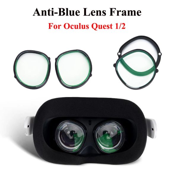 Filtres 1 Pair Magnetic Eyeglass Antiblue Lens Cadre pour Oculus Quest 2 / Oculus Quest 1 Myopia Lens Clip Antiscratch VR Lens Protection