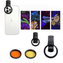 Filters 37/52 mm Aquarium Lens Vistank Marine Zoutwater Zeer Zeen Water Coral Reef Lens Telefoon Camera Filters Lens Macro Lens Fish Aquatic