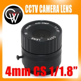 Filtros 3MP 4 mm Cs CS 1/2 "HD CCTV Camera Lente 78 grados 3MP IR Lente de cámara de seguridad para HD IP AHD Cámaras SDI SDI Monte CS