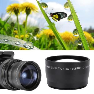 Filtres 58 mm 2x Magnification Caméra Lens Universal Tele Converter Televerking Lens remplacements