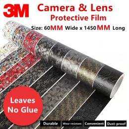 Filtros 60 mm x 1450 mm Lente de cámara Vinyl calcomanado de la piel del envoltorio de la cubierta de la lente de la cubierta del estantería de la portada de la película de 3m de 3m de 6 cm de ancho 1.45m de largo