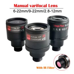 Filters 622 mm 2.812 mm Handmatige Varifocale lens met IR -filter M12 Mount Handmatige focus en zoomlens voor CCTV IP USB AHD Analog kwam