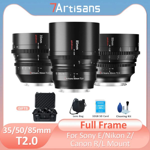 Filtres 7Artisans 35 mm 50 mm 85 mm t2.0 Big Ontorat Cine Full Fild Cine pour Canon R Sony E Nikon Z Panasonic Sigma Leica L 7artisans