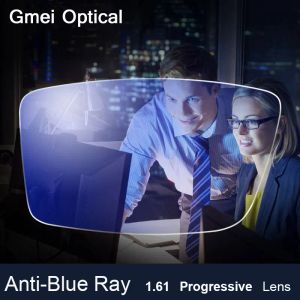 Filters Antiblue Ray Lens 1.61 Vrije vorm Progressieve recept Optische lensglazen voorbij UV Blue Blocker -lens voor ogenbescherming