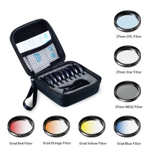 Filtres Apexel 37 mm 7in1 Kit d'objectif de filtre à gradient Gradual Color Clor Cpl Star Camera Lens Filtre pour Nikon All Smartphones 37UVG