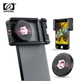 Filtres Apexel Digital 100x Microscope Lens Mini lentilles portables avec LED Filt Lights CPL Filtre Téléphone Adaptateur pour l'iPhone Android Phones