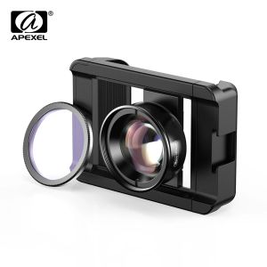 Filters Apexel Nieuwe aankomst 4K HD 100mm Macro Micro -lens met CPL -filter Multifunctionele klem voor iPhone Samsung en alle smartphones
