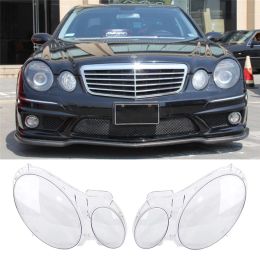 Filtros Carrera de vidrio de lente delantero delantero del automóvil para Mercedes para la clase Benz E W211 E240 E200 E350 E280 E300 20022008 Cubierta de lentes de faro